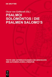 Front cover_Psalmoi Solomōntos / Die Psalmen Salomo’s