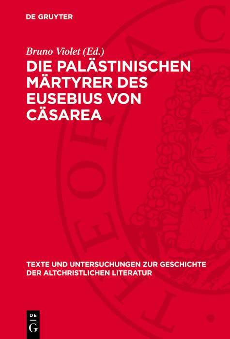 Front cover_Die palästinischen Märtyrer des Eusebius von Cäsarea