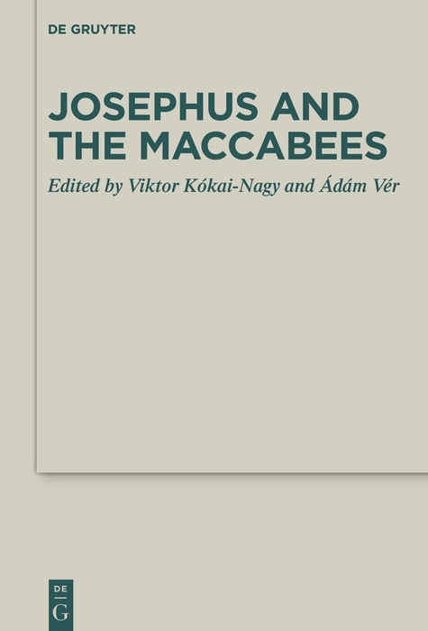 Front cover_Josephus and the Maccabees
