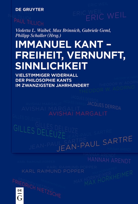 Front cover_Immanuel Kant – Freiheit, Vernunft, Sinnlichkeit