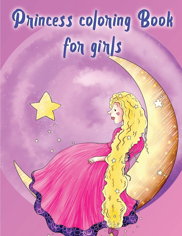 Front cover_Princess Coloring Book For Girls