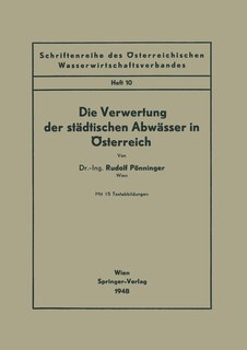 Couverture_Die Verwertung der städtischen Abwässer in Österreich