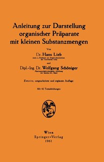 Couverture_Anleitung zur Darstellung organischer Präparate mit kleinen Substanzmengen