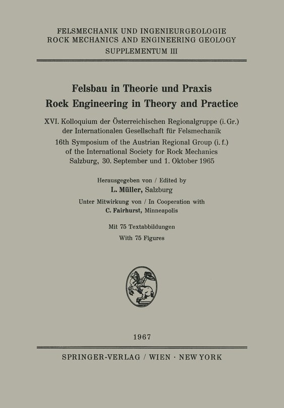 Front cover_Felsbau in Theorie und Praxis Rock Engineering in Theory and Practice
