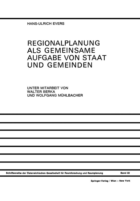 Couverture_Regionalplanung als Gemeinsame Aufgabe von Staat und Gemeinden