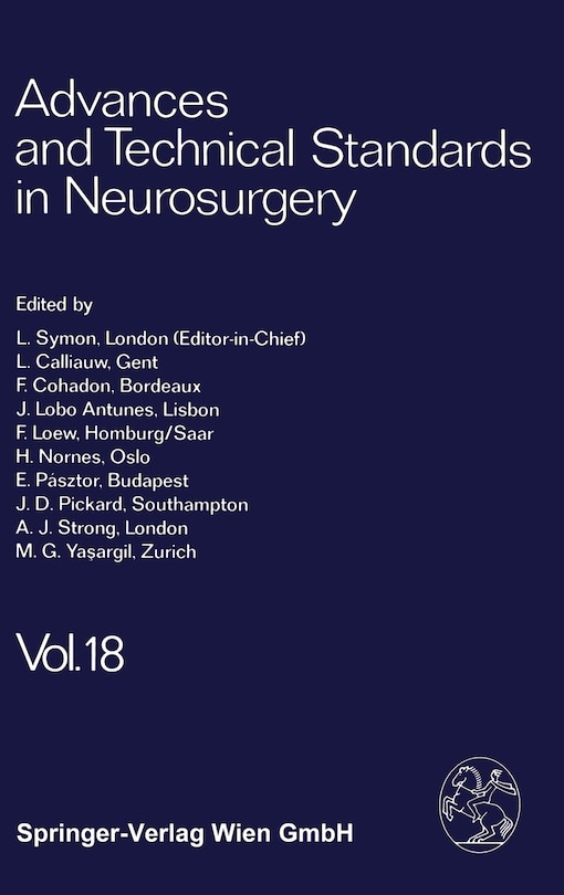 Front cover_Advances and Technical Standards in Neurosurgery 18