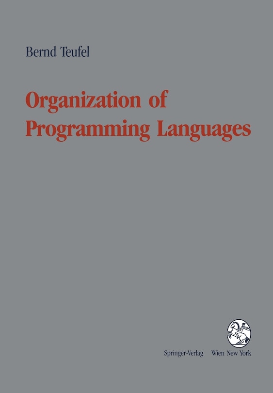Couverture_Organization Of Programming Languages