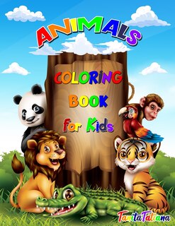 Animals Coloring Book for Kids: Animal Coloring Pages for Kids, Ages 4-8, Relaxation and Stress Relief Designs Including Wild Farm Animals and Sea Creatures