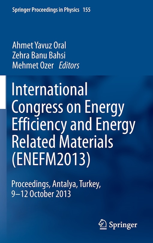 Couverture_International Congress on Energy Efficiency and Energy Related Materials (ENEFM2013)