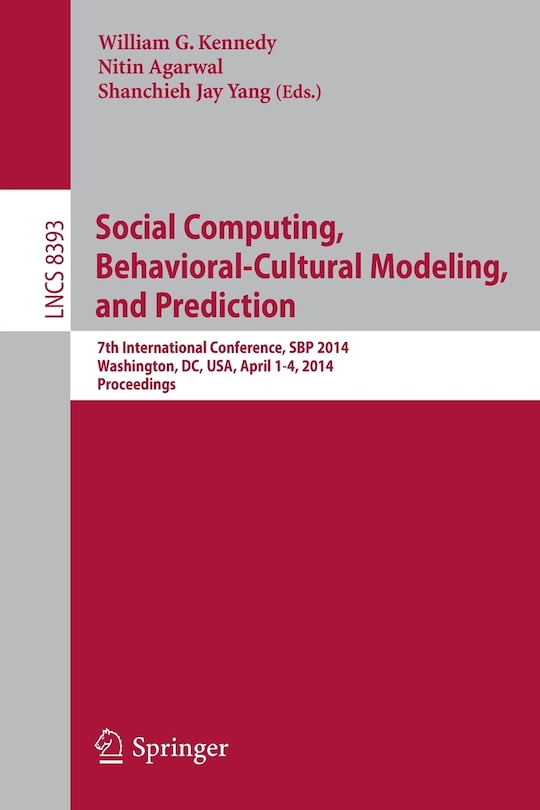 Couverture_Social Computing, Behavioral-Cultural Modeling and Prediction