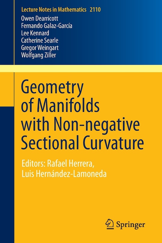 Front cover_Geometry of Manifolds with Non-negative Sectional Curvature
