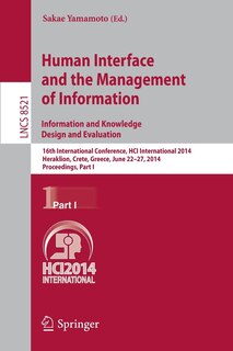 Couverture_Human Interface and the Management of Information. Information and Knowledge Design and Evaluation