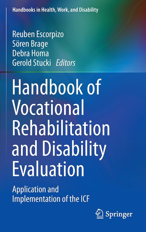 Front cover_Handbook of Vocational Rehabilitation and Disability Evaluation