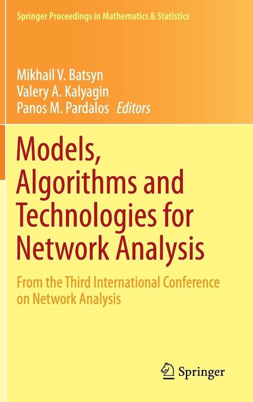 Front cover_Models, Algorithms and Technologies for Network Analysis