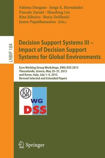 Couverture_Decision Support Systems III - Impact of Decision Support Systems for Global Environments