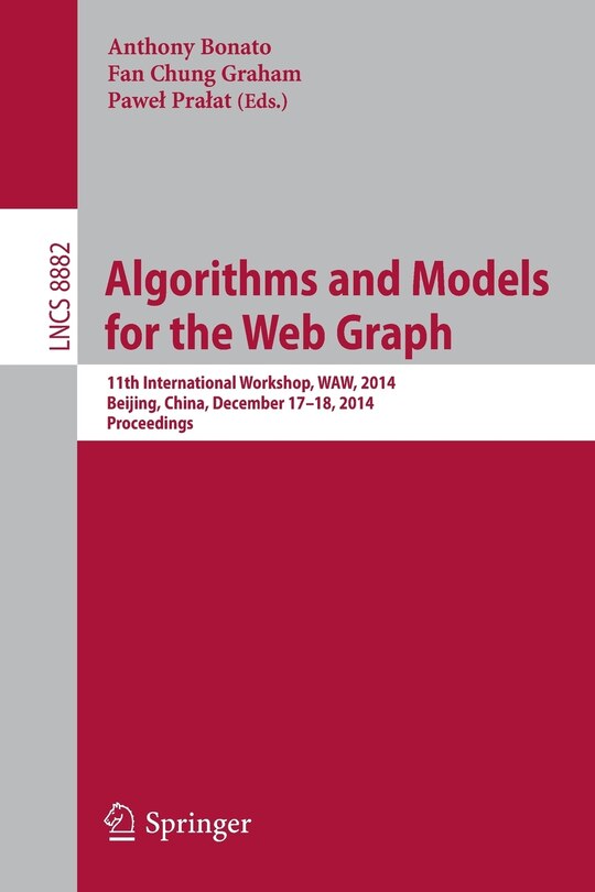Couverture_Algorithms and Models for the Web Graph