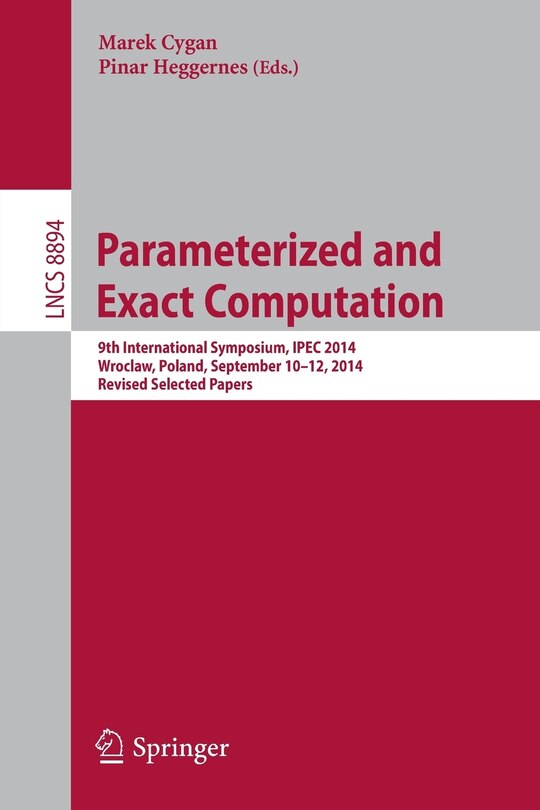 Couverture_Parameterized and Exact Computation