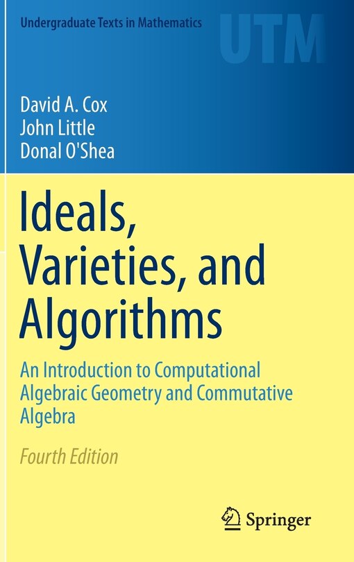 Couverture_Ideals, Varieties, And Algorithms