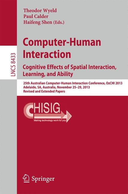 Front cover_Computer-Human Interaction. Cognitive Effects of Spatial Interaction, Learning, and Ability