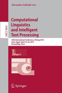 Couverture_Computational Linguistics and Intelligent Text Processing
