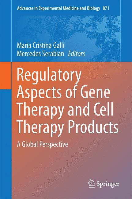 Couverture_Regulatory Aspects of Gene Therapy and Cell Therapy Products