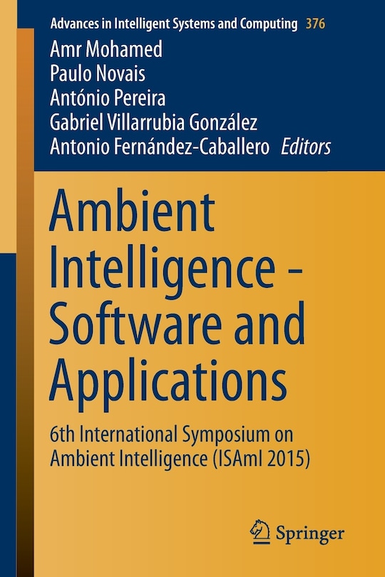 Couverture_Ambient Intelligence - Software And Applications