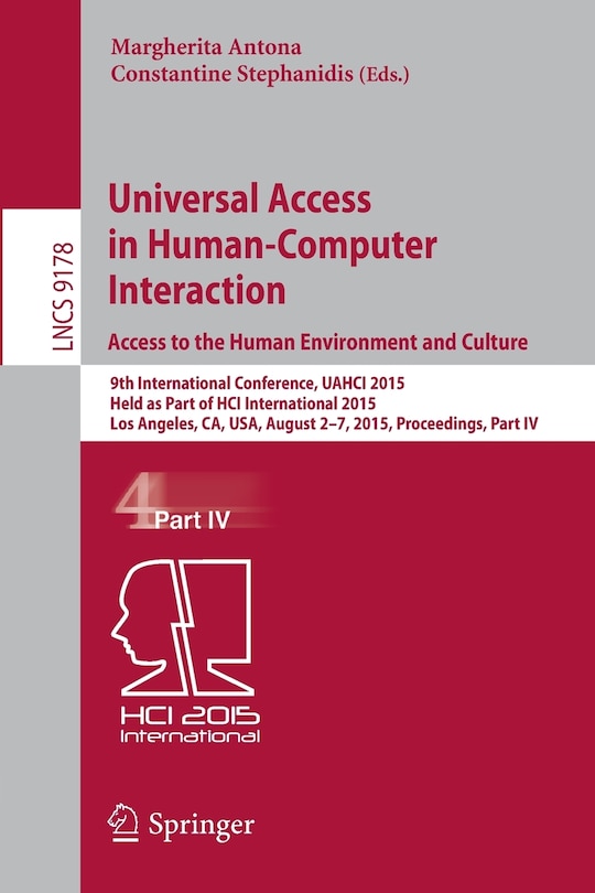 Front cover_Universal Access in Human-Computer Interaction. Access to the Human Environment and Culture