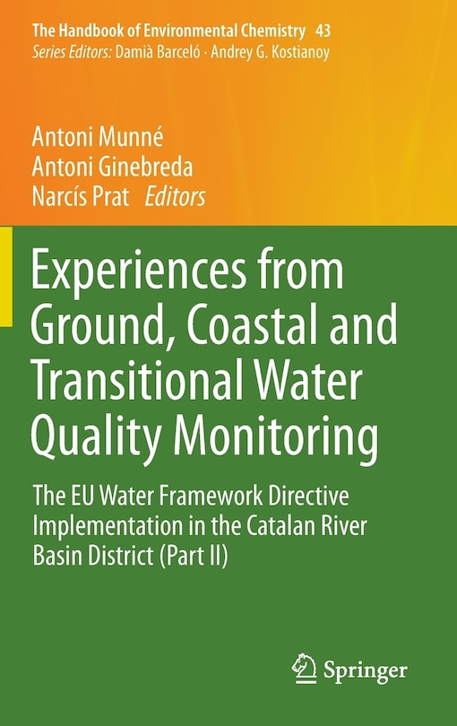 Front cover_Experiences From Ground, Coastal And Transitional Water Quality Monitoring