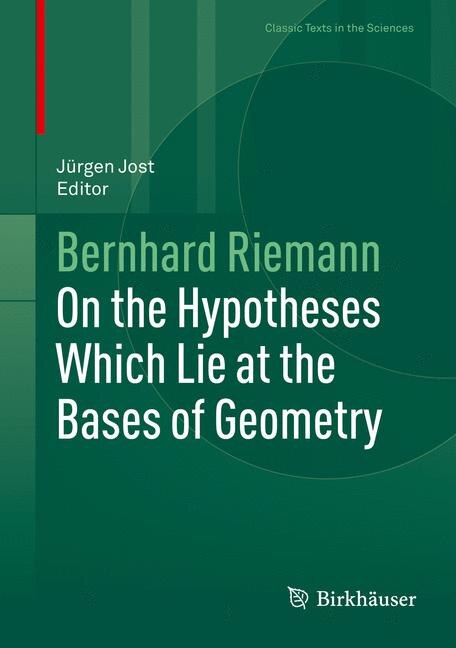 Front cover_On The Hypotheses Which Lie At The Bases Of Geometry