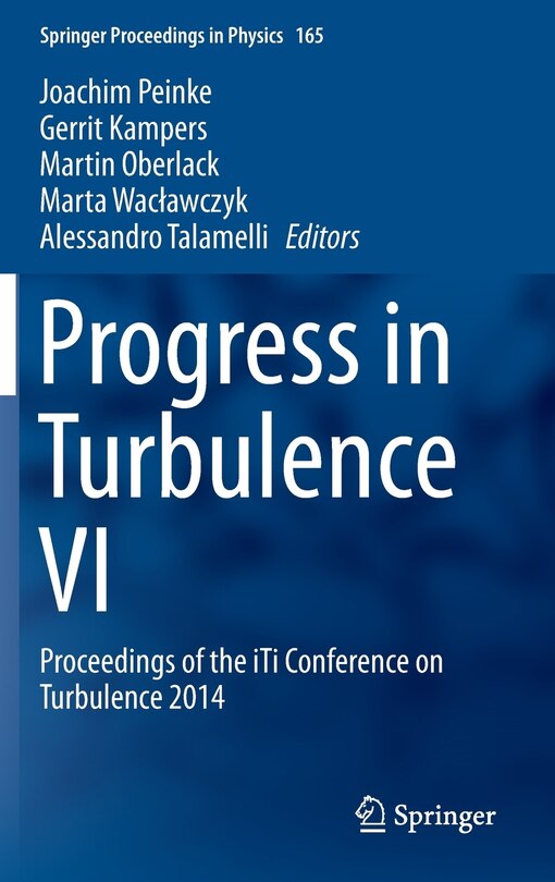 Couverture_Progress in Turbulence VI