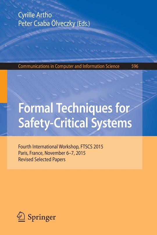 Front cover_Formal Techniques For Safety-critical Systems
