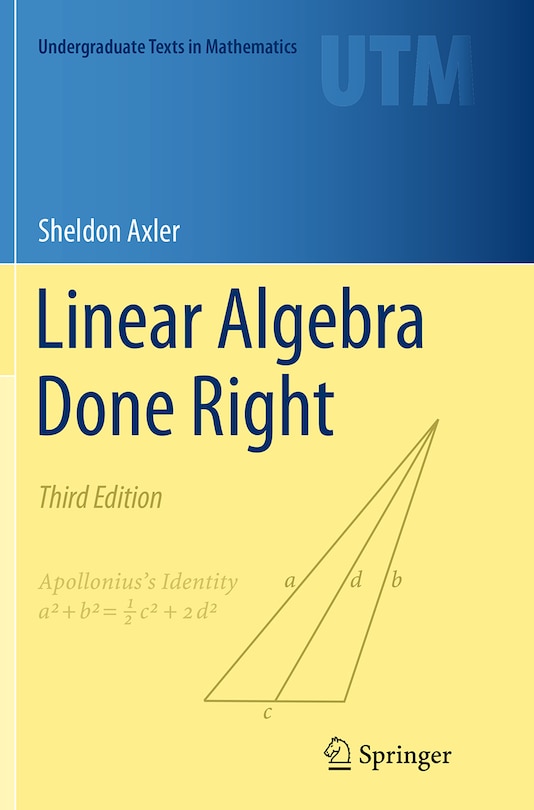 Front cover_Linear Algebra Done Right