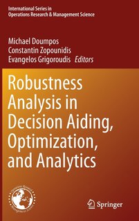 Couverture_Robustness Analysis In Decision Aiding, Optimization, And Analytics