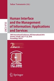Front cover_Human Interface and the Management of Information