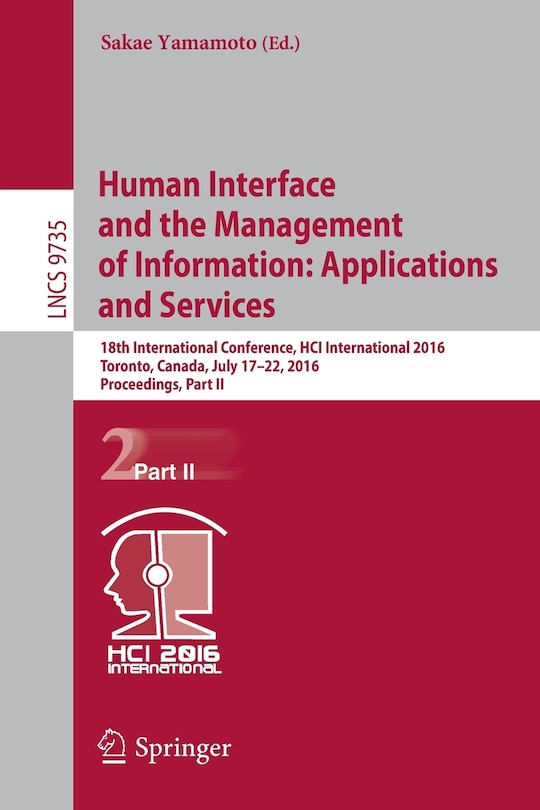 Front cover_Human Interface and the Management of Information