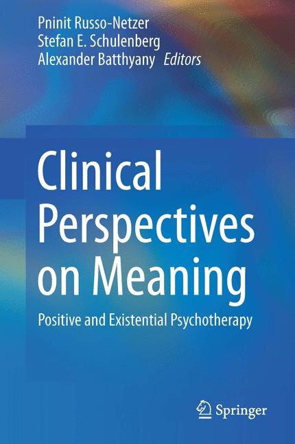 Front cover_Clinical Perspectives On Meaning