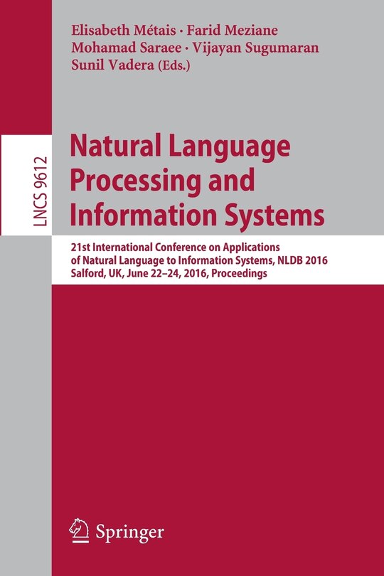 Couverture_Natural Language Processing and Information Systems