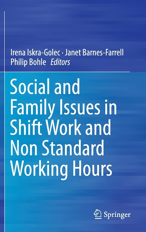 Couverture_Social And Family Issues In Shift Work And Non Standard Working Hours