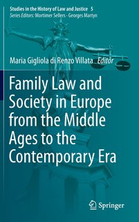 Front cover_Family Law And Society In Europe From The Middle Ages To The Contemporary Era