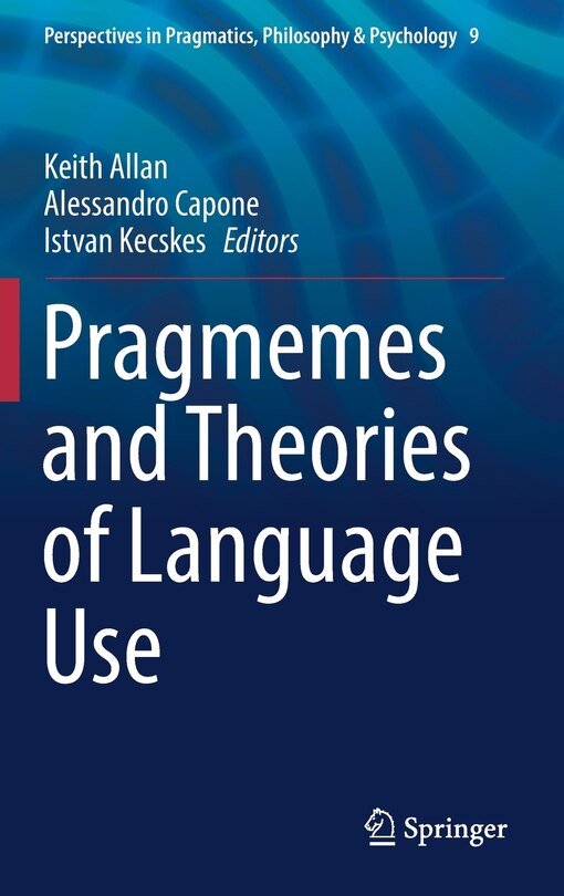 Couverture_Pragmemes And Theories Of Language Use