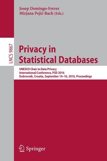 Front cover_Privacy in Statistical Databases