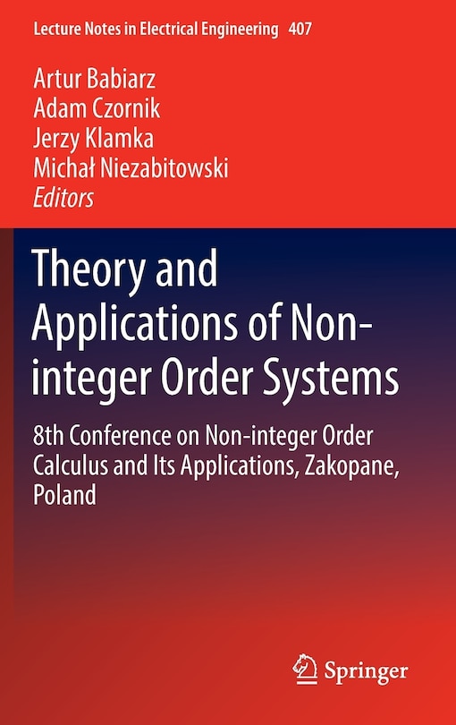 Front cover_Theory And Applications Of Non-integer Order Systems