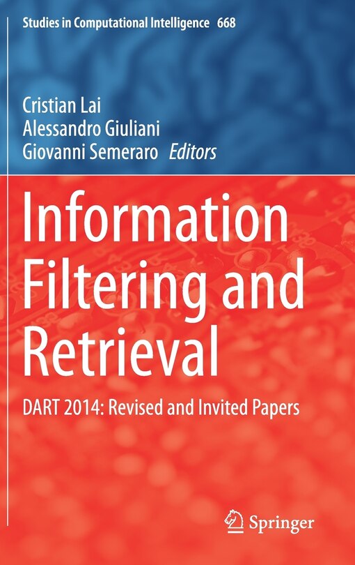 Front cover_Information Filtering And Retrieval