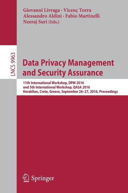 Couverture_Data Privacy Management and Security Assurance
