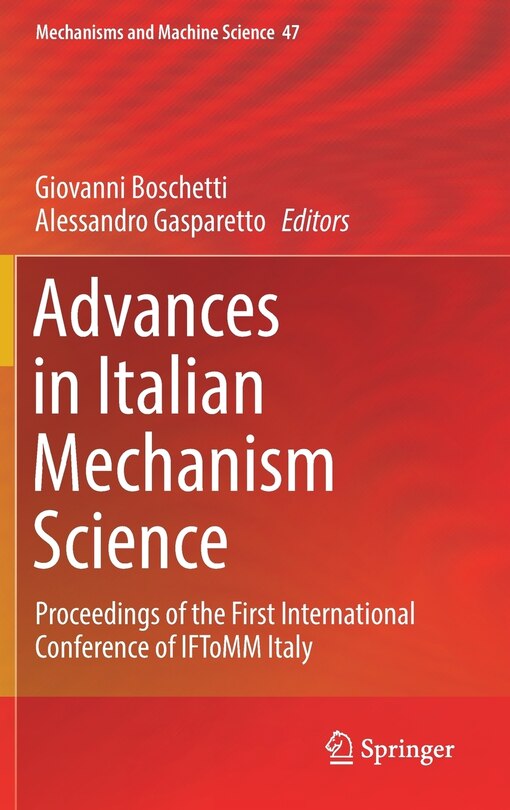 Front cover_Advances In Italian Mechanism Science