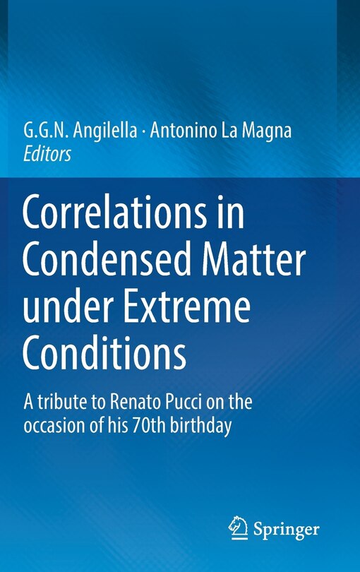 Couverture_Correlations in Condensed Matter under Extreme Conditions