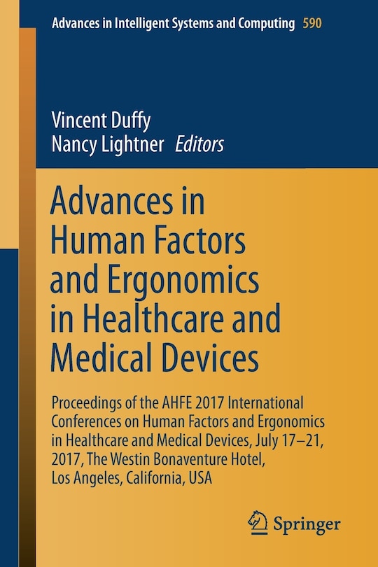 Couverture_Advances in Human Factors and Ergonomics in Healthcare and Medical Devices