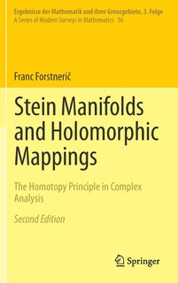 Front cover_Stein Manifolds And Holomorphic Mappings