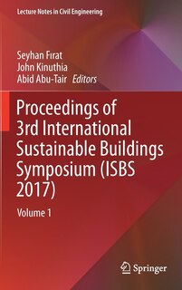 Couverture_Proceedings Of 3rd International Sustainable Buildings Symposium (isbs 2017)