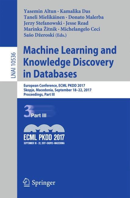Couverture_Machine Learning And Knowledge Discovery In Databases